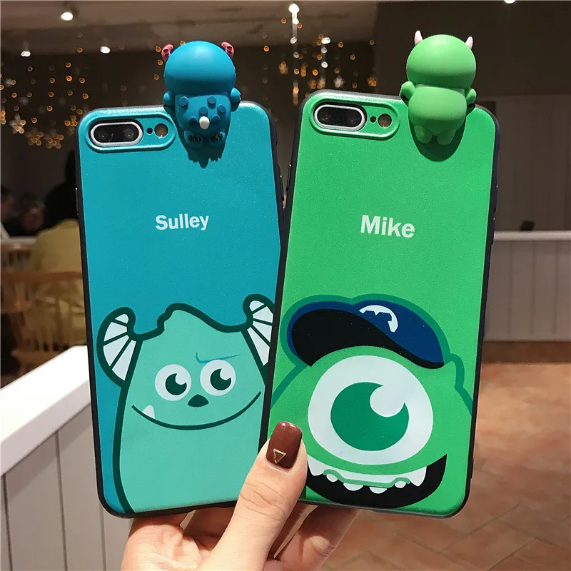 Милый мультяшный кукла большие глаза чехол для телефона iphone X XS MAX XR Мягкий