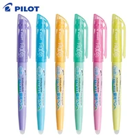 6pcs pilot frixion light erasable highlighter fluorescent pen sfl 10sl 6 soft color ink writing supplies