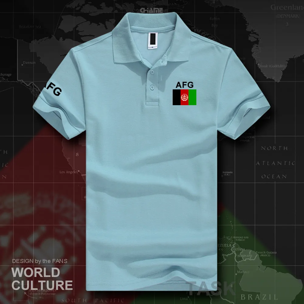 Afghan polo рубашки мужские с коротким рукавом белые бренды напечатаны для страны хлопок национальная команда флаг AFG ислам пашто