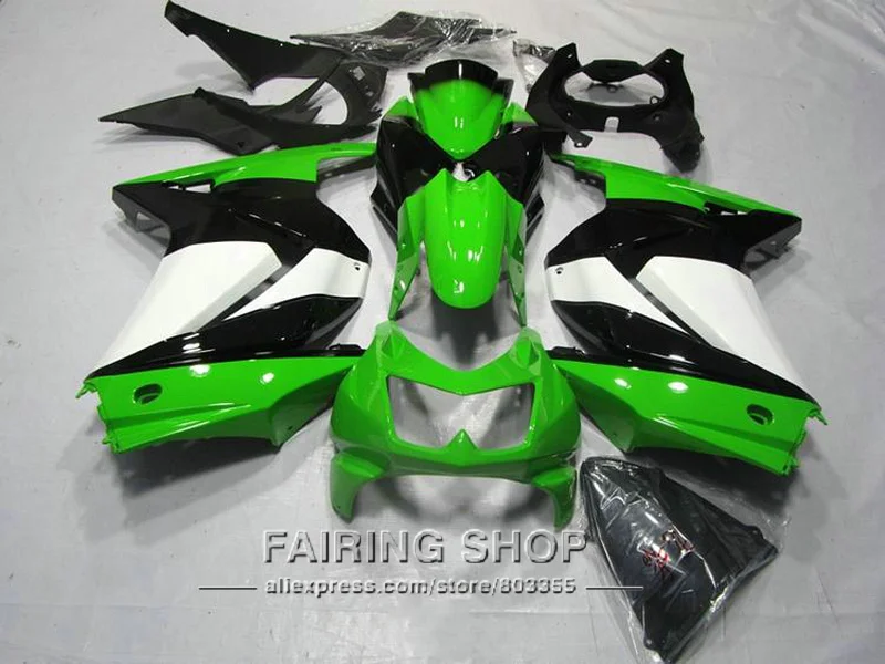 Зеленые комплекты кузова для Kawasaki Ninja 250r 2008 2014 2009 2013 (комплект обтекателей) zx250r 08 14