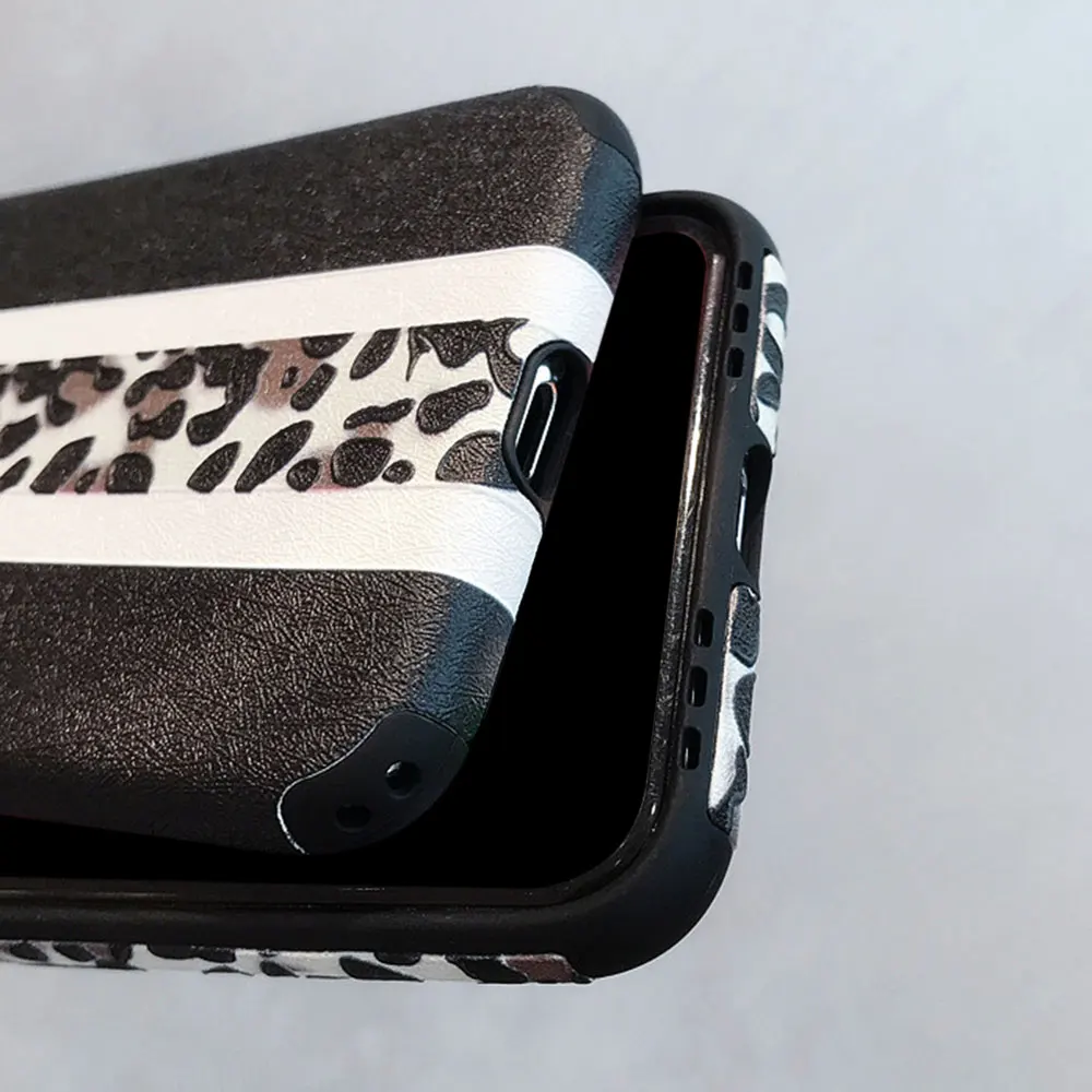 KISSCASE модный детский костюм леопардовой расцветки чехол для iPhone X XS MAX XR Зажим