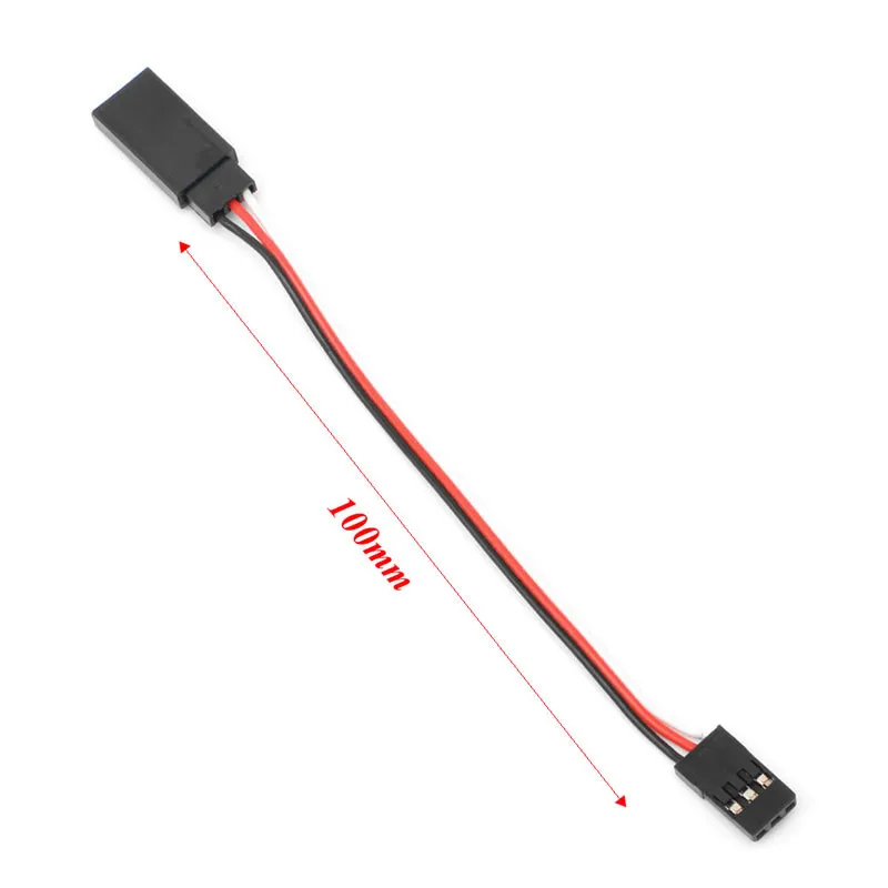 22AWG Silicone 10pcs/lot 100mm 10cm JR male to female Servo extension wire cable straight for plug connecting servos cables | Электроника
