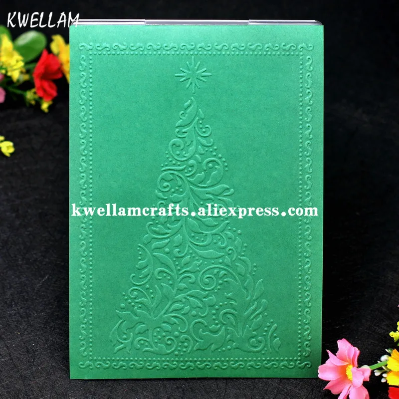 Рождественская елка со звездами пластиковая папка для тиснения скрапбукинга