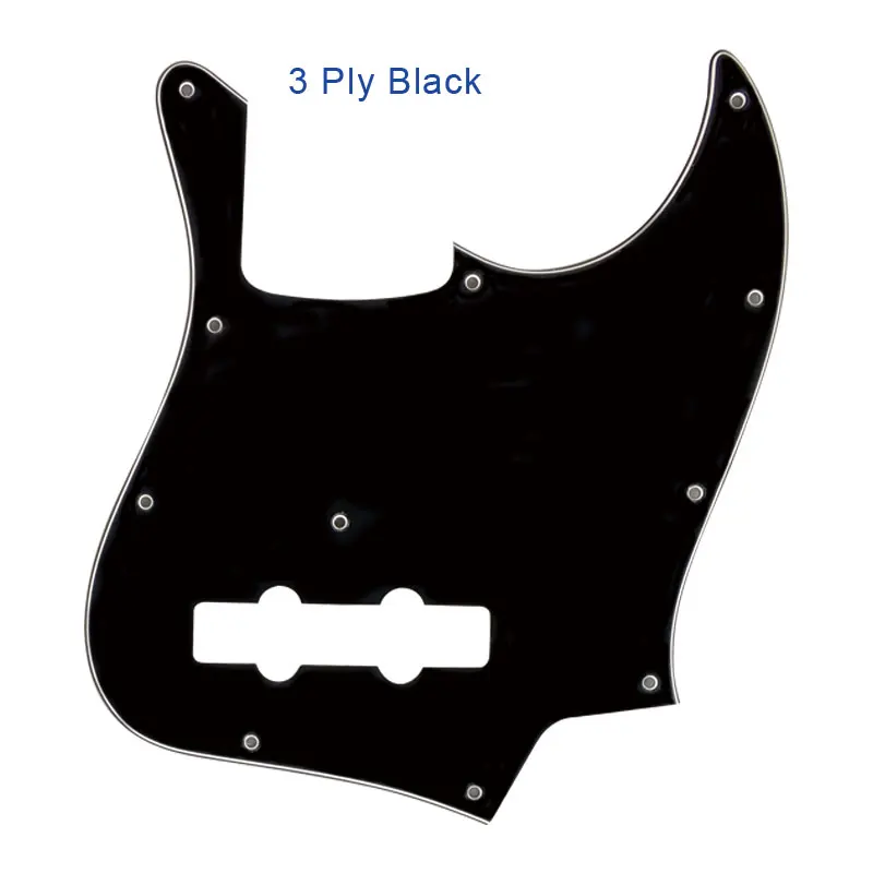 3Ply Black Pleroo пользовательские гитарные части-для MiJ Jazz Bass Сделано в Японии гитары накладки царапины пластины - Цвет: 3Ply Black