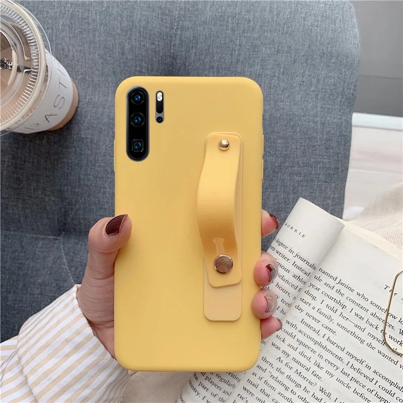 Для huawei P Smart Nova 3i On Honor 8X 9X 10i 20 чехол для mate 20 Lite P20 P30 Pro Lite чехол силиконовый ремешок на запястье - Цвет: Yellow
