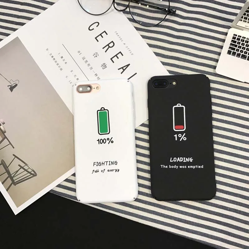 Низкий аккумулятор боев отсутствие электричества Чехлы для iPhone X XR XS Max 5 5S SE 6 6S 7 8