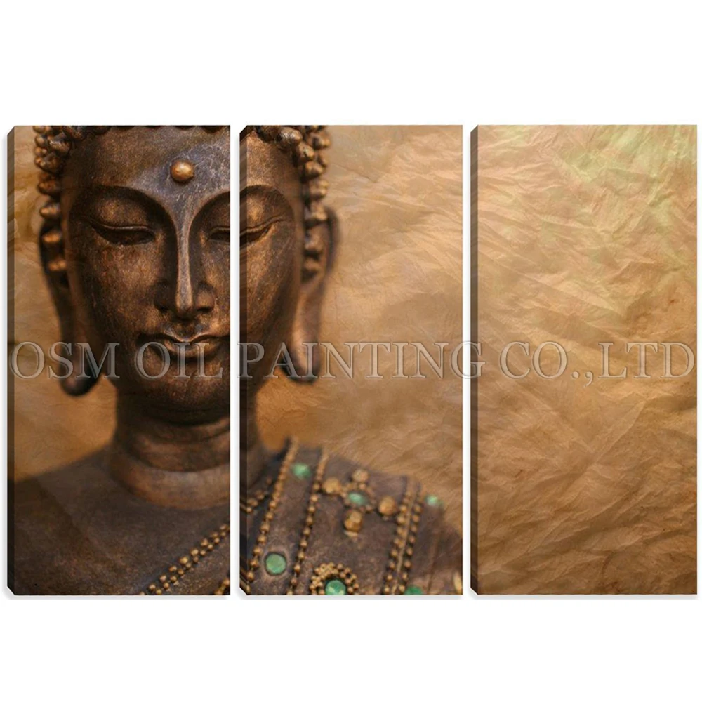 Высококачественная абстрактная картина маслом Будды на холсте ручной работы
