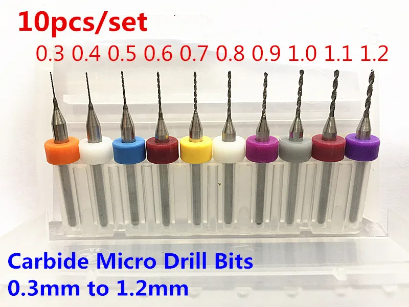 

10 шт. высококачественные материалы мини Карбид PCB микро сверла печатная плата гравировальный инструмент 0,3 мм до 1,2 мм