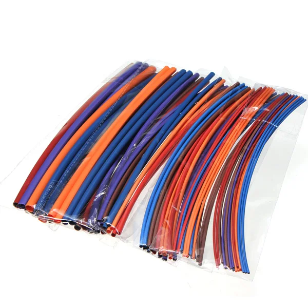 80pcs Assortment Ratio 2:1 Heat Shrink Tubing Tube Sleeving Wrap 6 Size 5 colour | Обустройство дома