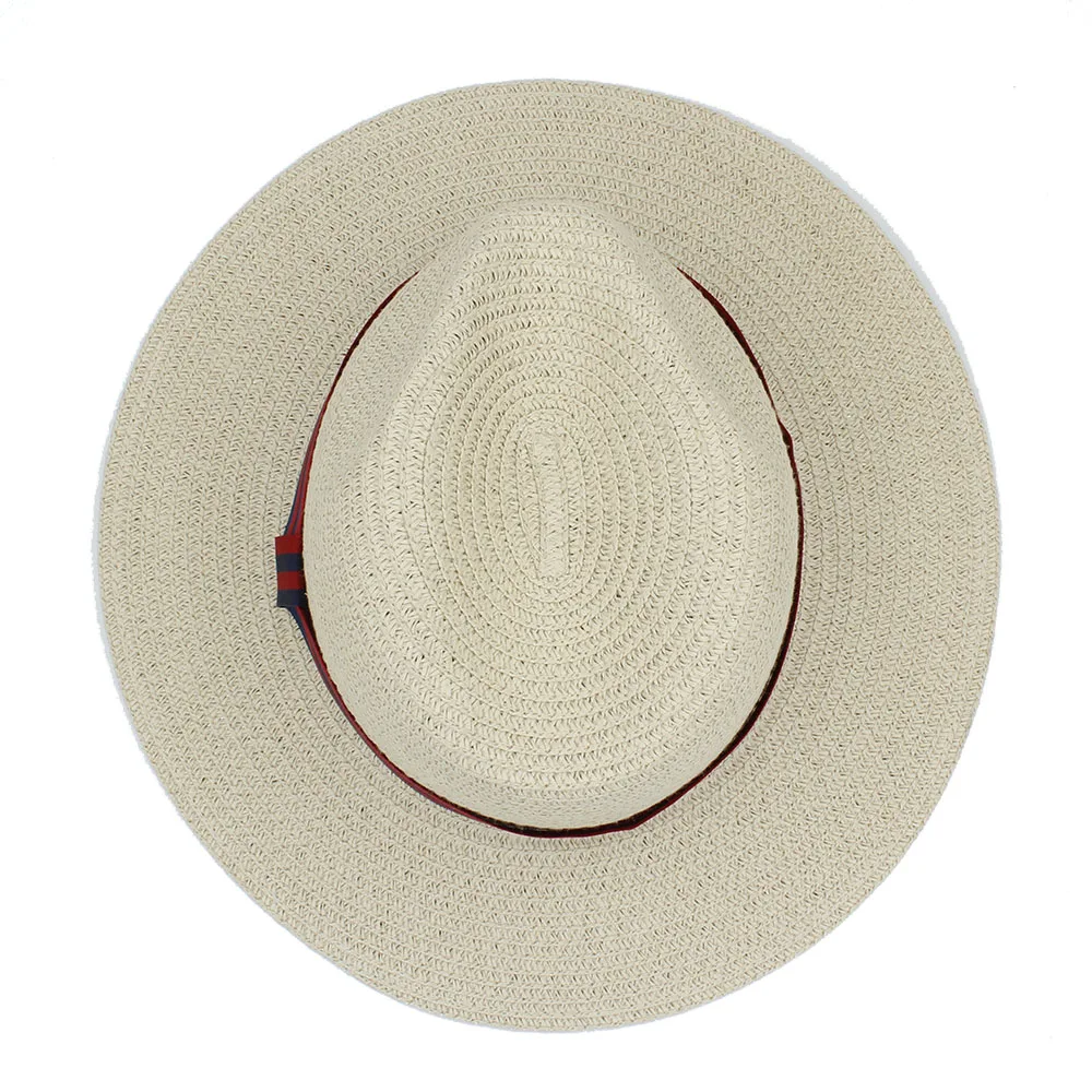 Ретро Женская и мужская летняя соломенная шляпа от солнца Toquilla для элегантной