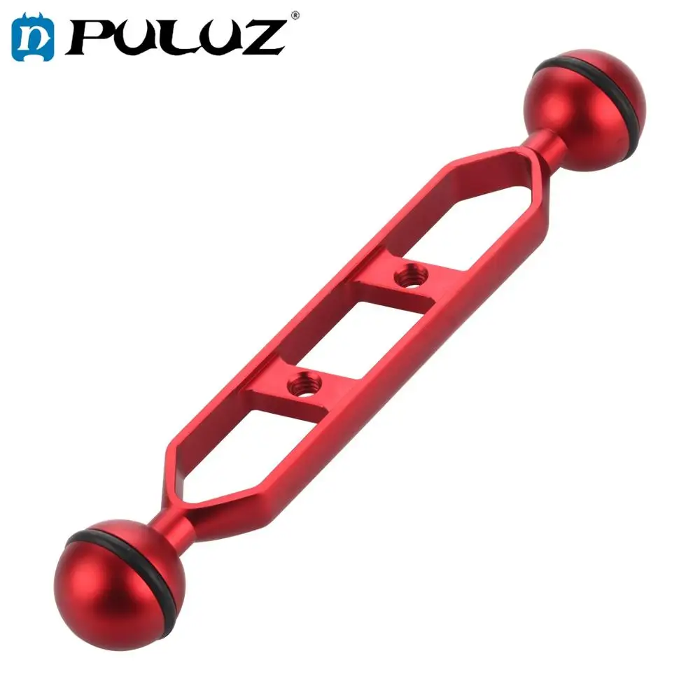 

PULUZ 7.0 inch 17.8cm Aluminum Alloy Dual Balls Arm for Underwater Torch / Video Light (Black)