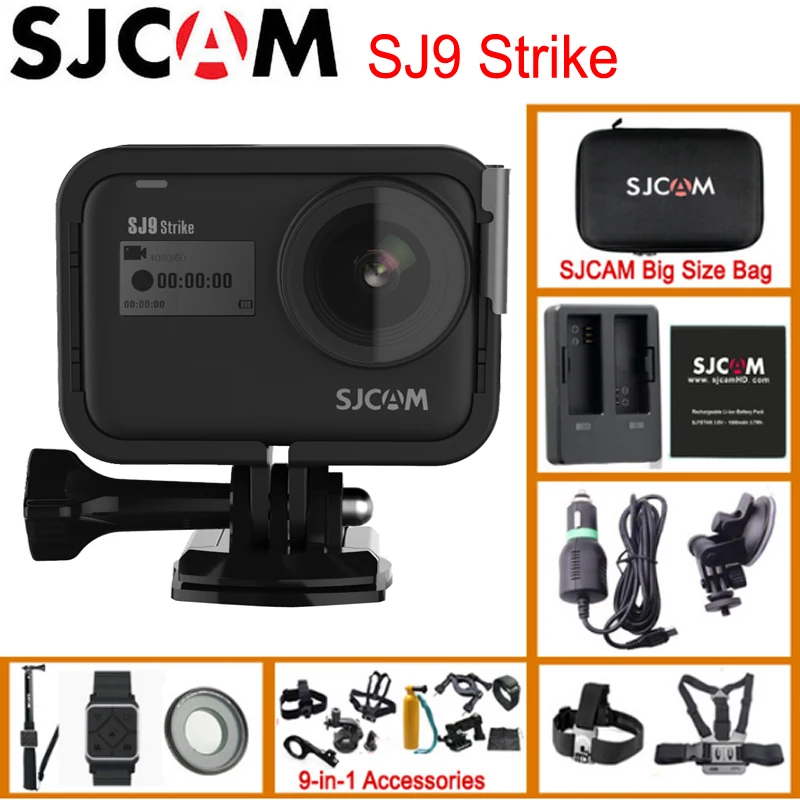SJCAM SJ9 Strike Gyro/EIS supermooth 4K 60FPS WiFi Удаленная Экшн-камера Ambarella Чип Беспроводная зарядка 10 м корпус водонепроницаемый DV