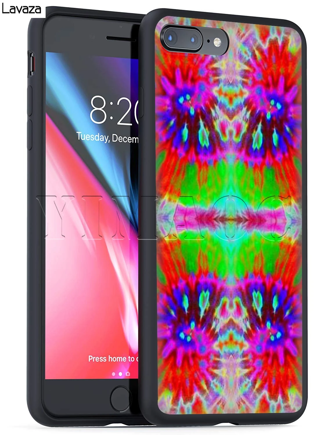Lavaza Trippy Tie Dye Peace sign Alien Case for iPhone 11 Pro XS Max XR X 8 7 6 6S Plus 5 5s se |