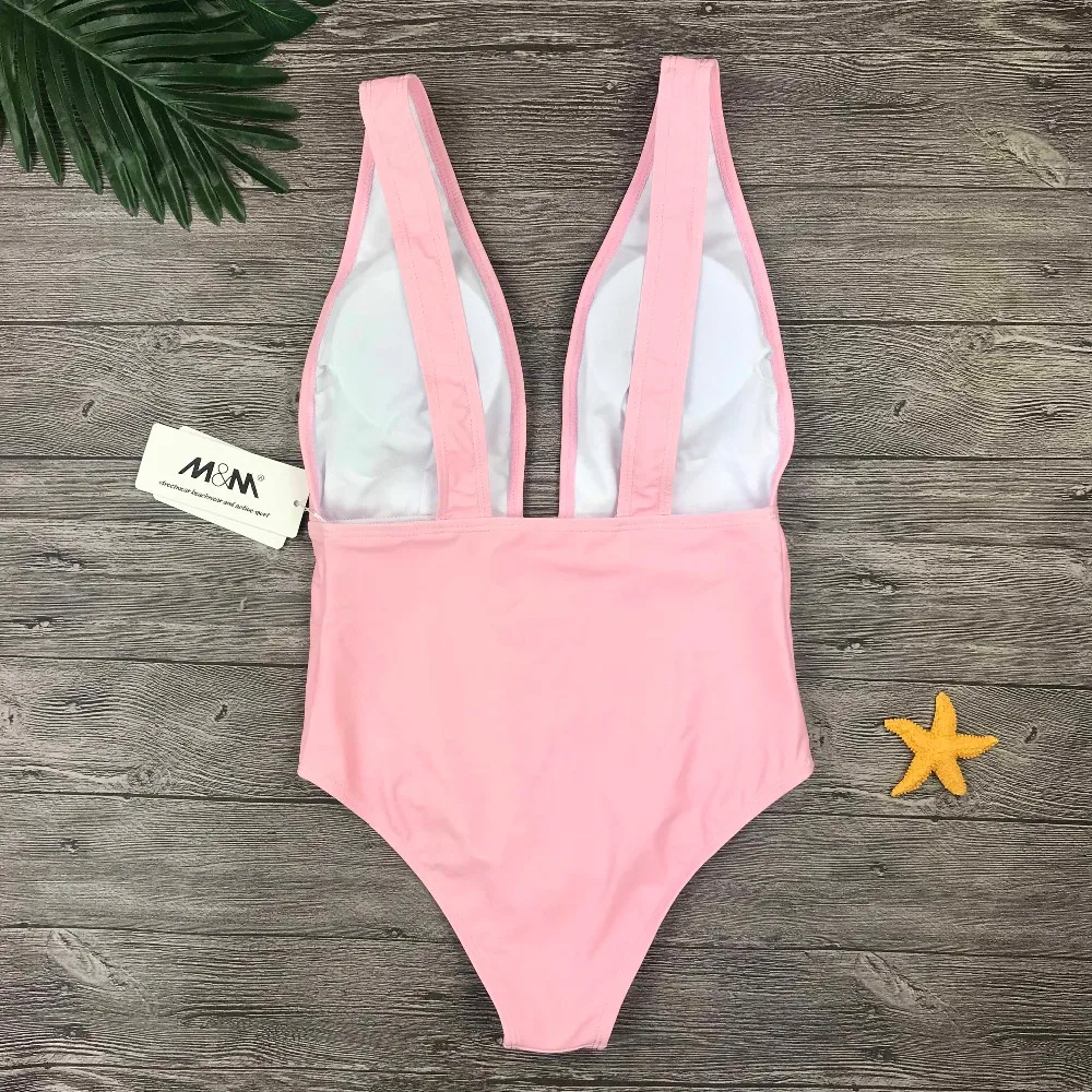 Sexy Multicolor bird print V Neck Push Up Padded High Waist One Piece swimsuit Swimwear Women Bodysuit Bathing SuitMonokini