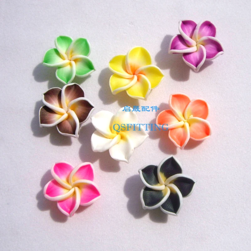 10 шт. ювелирные аксессуары цветы из полимерной глины разные цвета кусочки лилии