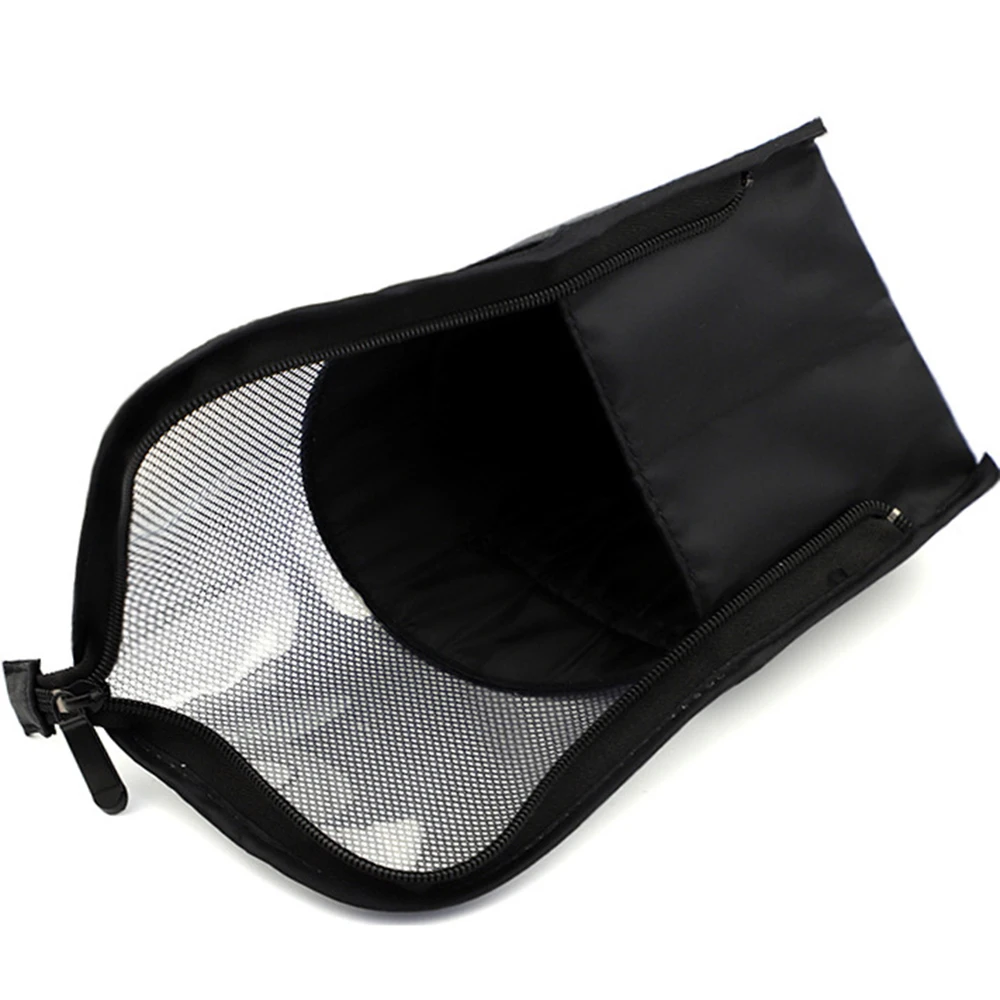 Zipper Black Travel Makeup Brush Bag Empty Organizer Pouch Pocket Holder Kit Mesh Practical Cosmetic Make Up Tool Storage Case | Красота и