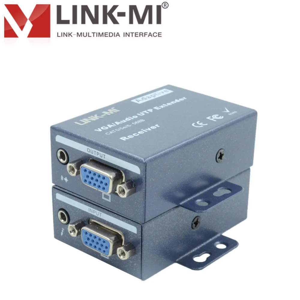LINK MI LM 101TRS высокое качество Адаптивная 100 м по CAT5/5e/6 кабель VGA удлинитель 3 5 мм