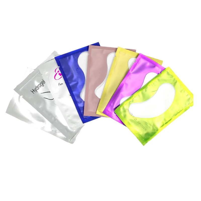 

50PCS Eyelash Extension Paper Patches Grafted Eye Stickers 4 Color Eyelash Under Eye Pads Eye Paper Patches Tips Sticker