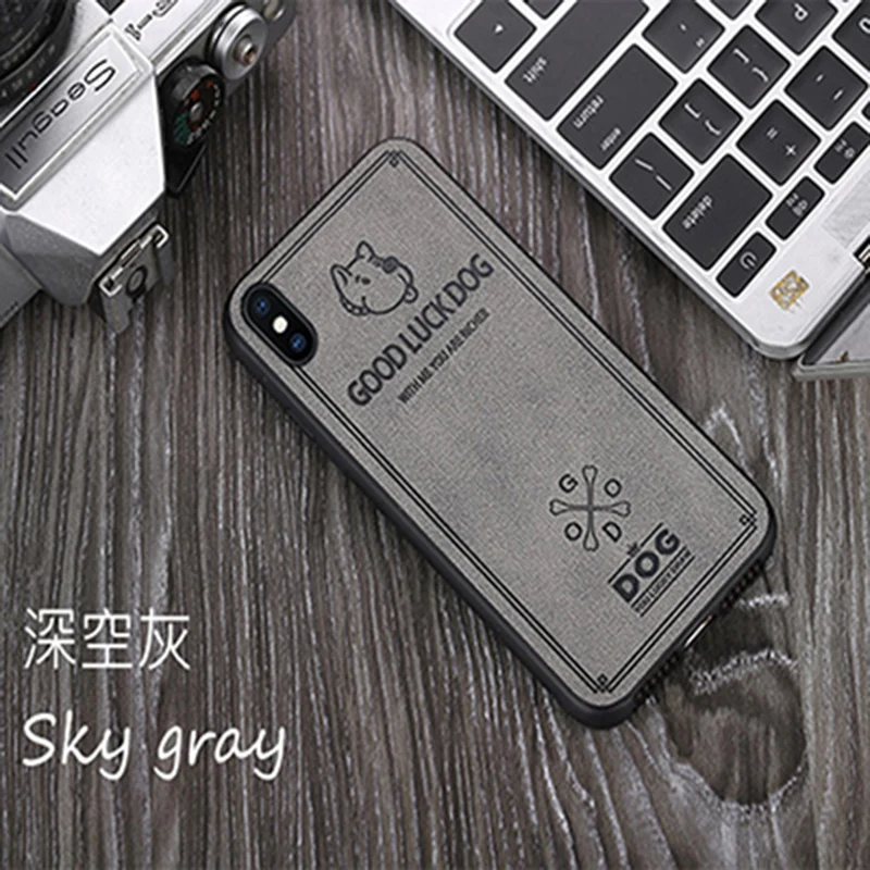 Для iphone X XS случае Новый Ткань Ультратонкие холст кремния Чехлы для x текстура