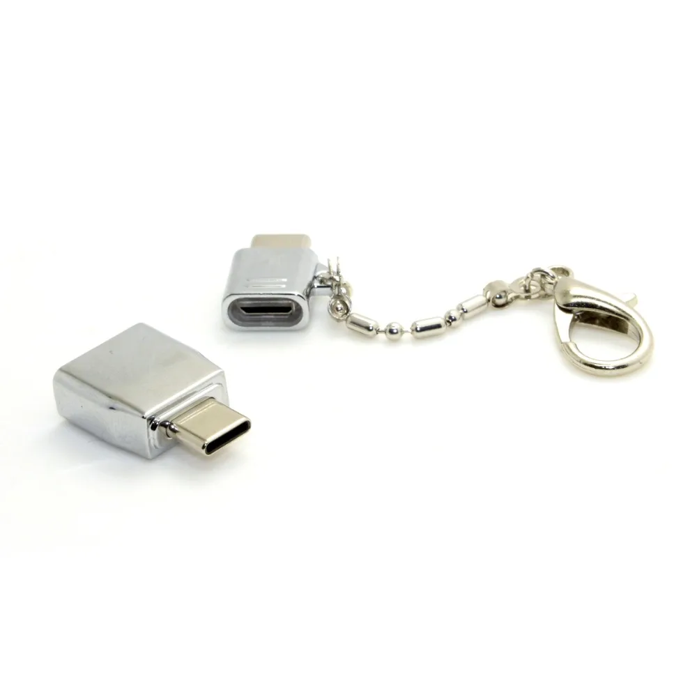 Из Металла Тип-C адаптер брелок Наборы Micro USB к Тип C &amp OTG конвертер синхронизации