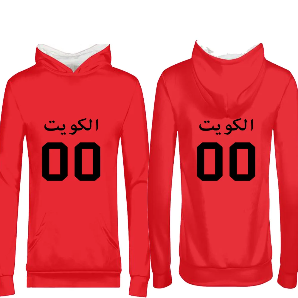 KUWAIT male custom made name number kwt zipper sweatshirt nation flag kw state kuwaiti arabic arab college print photo clothes | Мужская