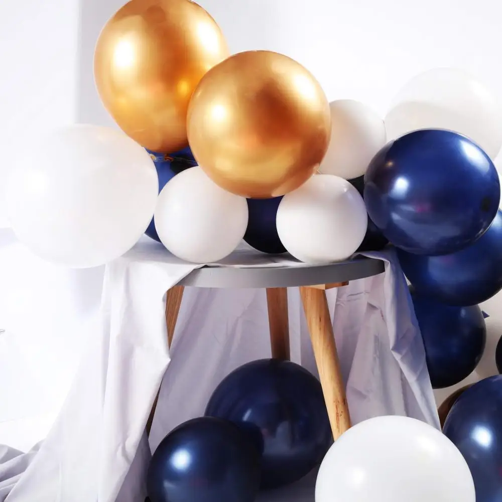 Воздушный шар арка 100 штук золотые синие розовые вечерние ные шары с лентой для