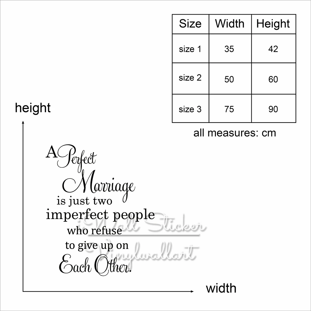 Наклейки на стену из винила с цитатами о совершенстве брака и любви для дома, легко сделать самостоятельно, Q219.