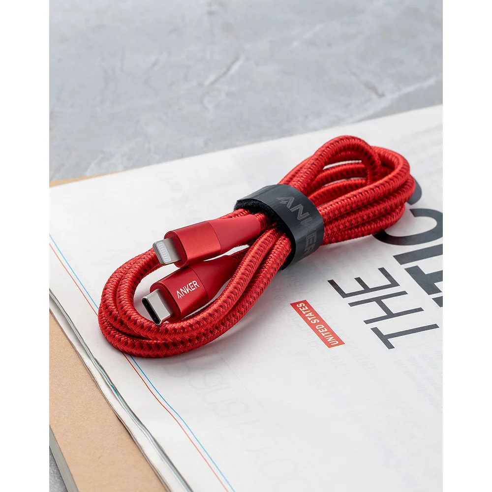 

Anker USB C to Lightning Cable,Mfi Certified,Powerline+ II Nylon Braided,for iPhone 11/11 pro/X/XS etc, Supports Power Delivery