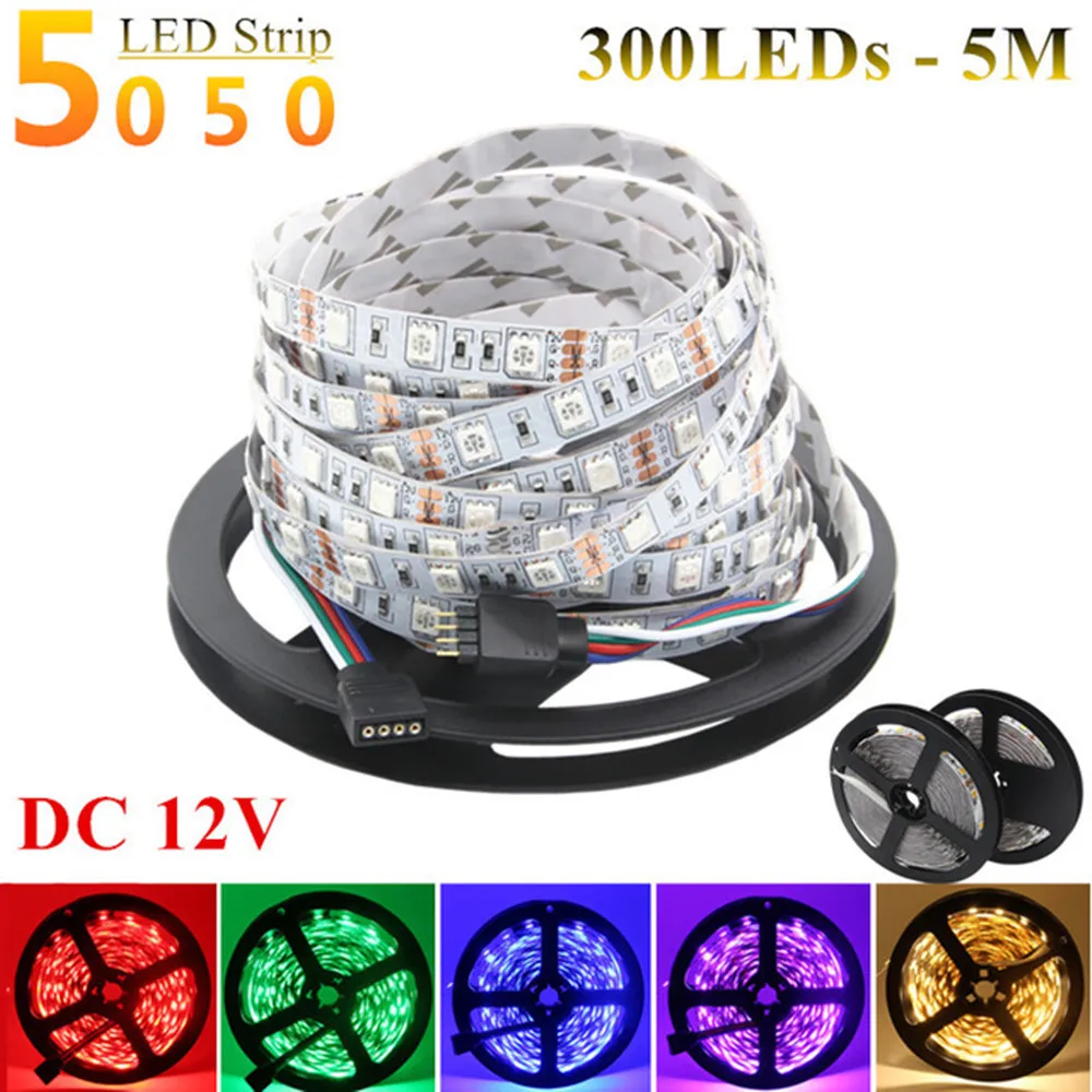 5 м/лот SMD 5050 Водонепроницаемый светодиодный RGB DC12V м/рулон 60 s/M 14 4 w/m10mm гибкие