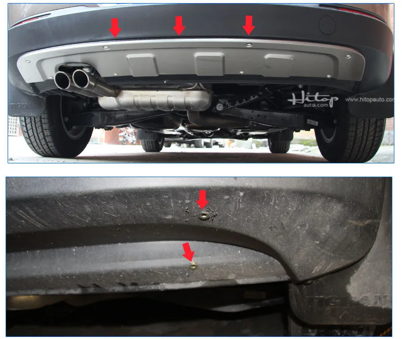 Защитная накладка на бампер для VW Tiguan 2012 до, настоящая 304 нержавеющая сталь, всего 2 шт, от ISO9001 большой завод