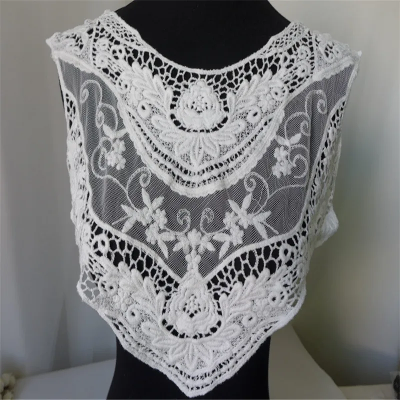 1 шт. кружевной воротник из хлопка 34 х33 см|lace applique|sewing trimcotton lace |