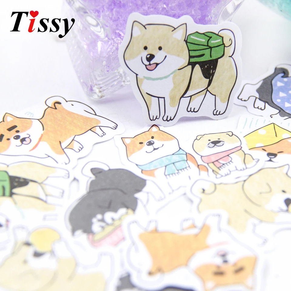 30 шт./лот DIY Наклейки Пёс из мультфильма креативные милые Товары для собак Бумага