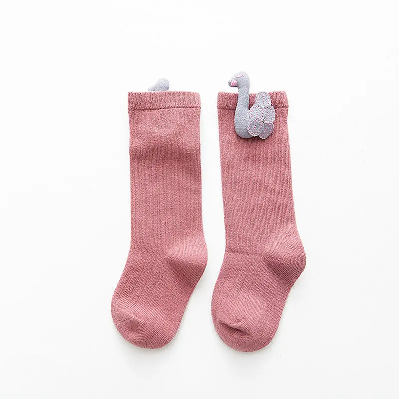 Pink Модные осенние гольфы для девочек хлопковые теплые гетры для маленьких девочек - Цвет: Pink