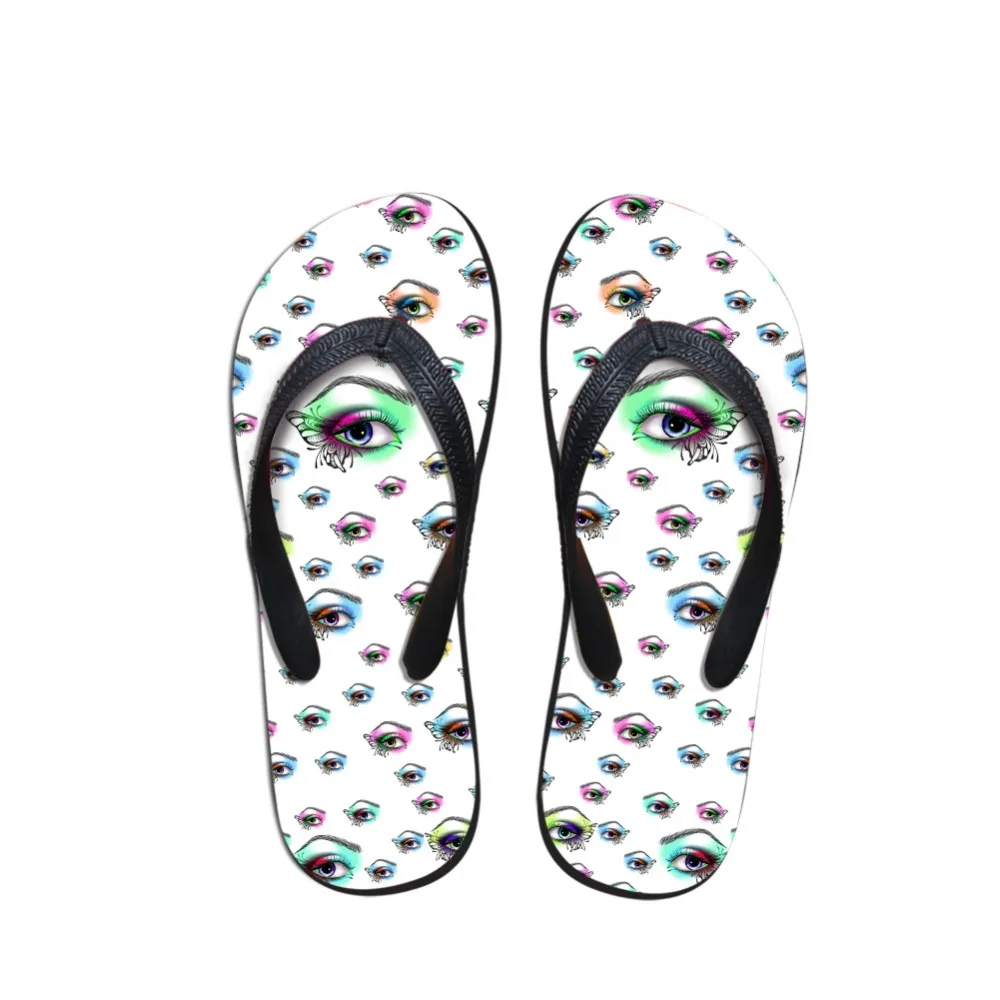 Мужские шлепанцы с принтом в виде глаз для улицы| |