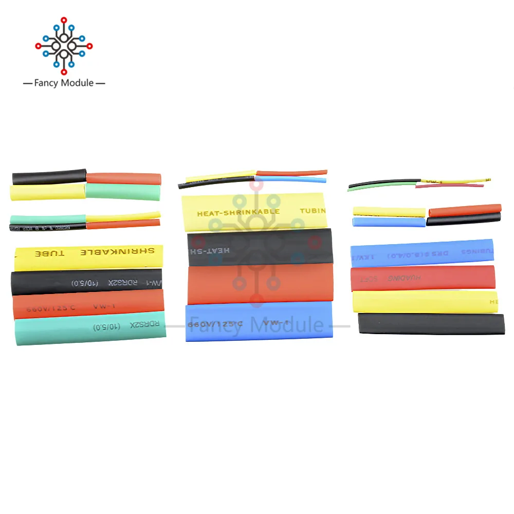 328 шт./компл. полиолефиновые трубки для электрокабеля автомобиля термоусадочные 8