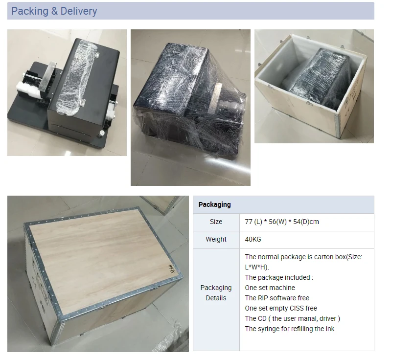 Free shipping DTG dark and light color T-Shirt Printer with RIP software