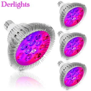 Светодиодная лампа E27 полного спектра для выращивания растений, 4 шт.лот, 15 Вт, 21 Вт, 27 Вт, 36 Вт, 45 Вт, 54 Вт