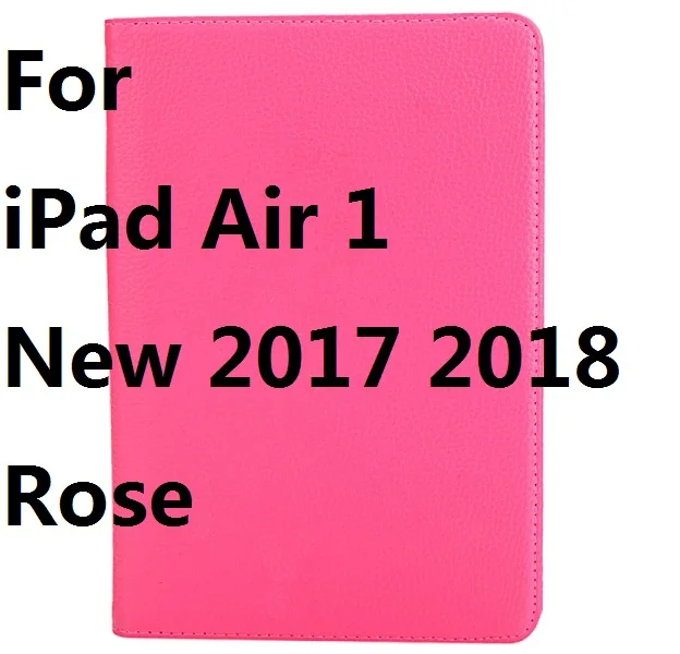 For Air1201718 rose 360 градусов вращающийся из искусственной кожи чехол включает в себя задний Чехол для всего тела чехол для нового iPad 9,7 дюймов iPad Air 1 Air 2 9,7" - Цвет: For Air1201718 rose