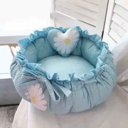 4 Принцесса Стиль Милая кровать для питомца собаки кошка кровать Дом Подушка Питомник ручки диван с подушкой теплый спальный мешок Новое поступление 1 шт - Цвет: 4