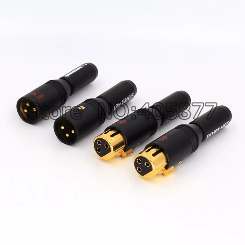 Hi End Gold Plated Соединительный Штепсель XLR Audio balance 3 Pin Plug Кабельный разъем