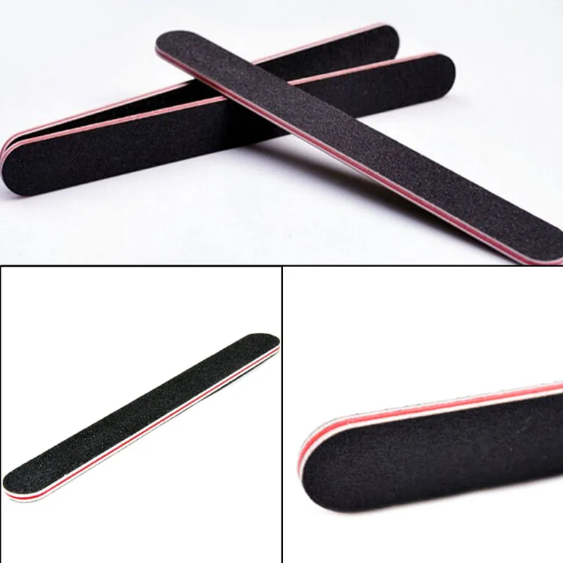 Черный двухсторонний дизайн ногтей маникюрный набор для шлифовки File Grits хороший