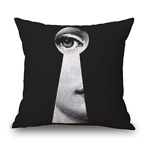 Винтажная наволочка fornazetti Art beauty Face SKULL на заказ Наволочка черная и белая наволочка Подушка - Цвет: 13