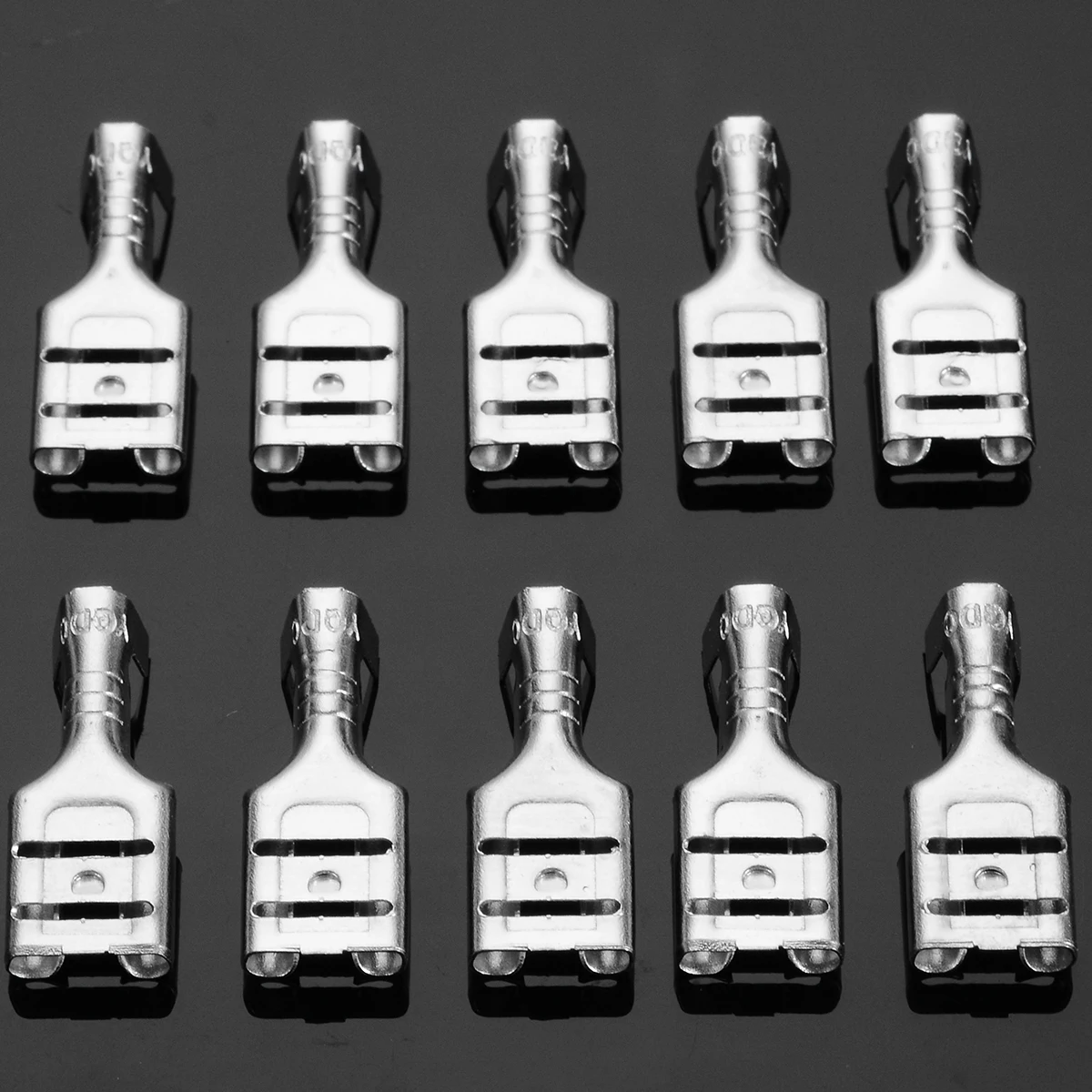 100 шт. 6 3 мм Женский обжимной терминал лепестковый разъем с Пластик прозрачная