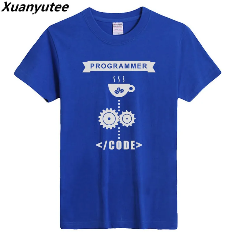Xuanyutee Geek Мужская футболка DIY индивидуальная печать программист код Geeks хлопок с