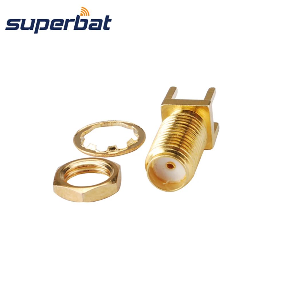 Superbat SMA разъем перегородки монтаж печатной платы сквозное отверстие прямой RF