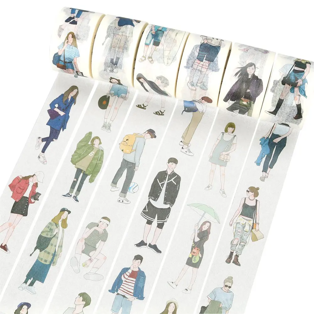 Модные молодые люди лента Washi DIY Стикеры s Скрапбукинг этикетка для маскирующей