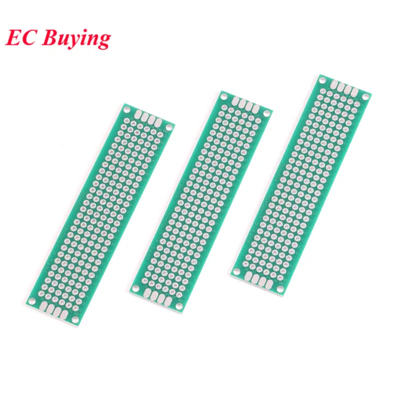 5 шт. 2x8 см двухсторонний Прототип PCB универсальная печатная плата DIY для Arduino 2,54 мм Стекловолокно 2*8 см 20x80 мм 20*80 мм