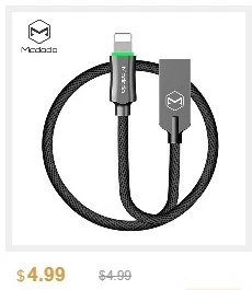 Mcdodo для Apple X, 8, 7, 6, 5, 6s Plus, 90 градусов, USB кабель для зарядки, светодиодный кабель для быстрой зарядки, кабель для передачи данных для iPhone, Lightning