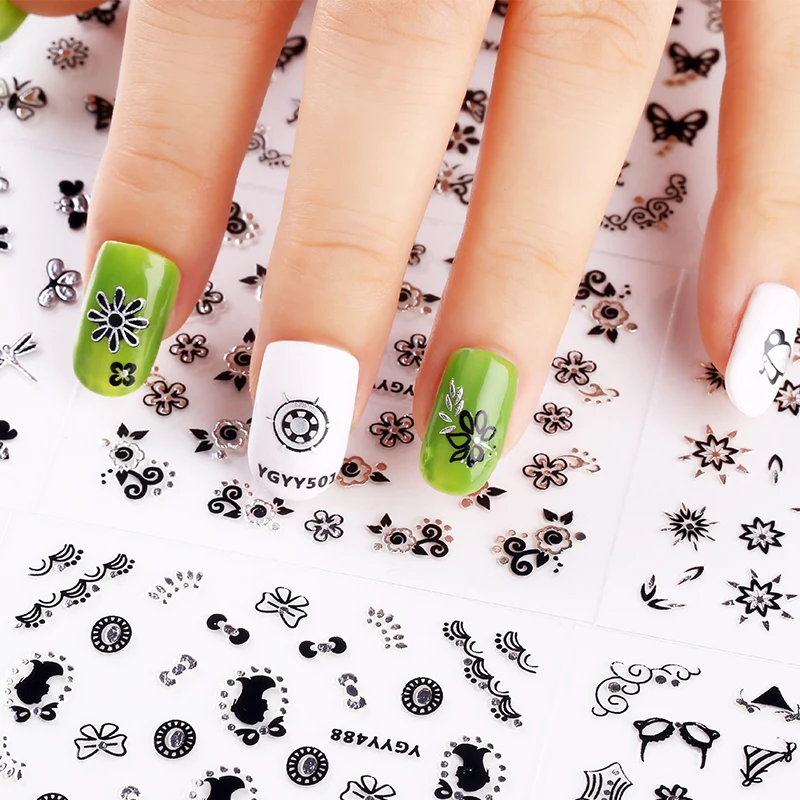 24 шт./лот Блестящая бабочка Хэллоуин стрекоза обувь дизайн красоты 3D стилеты для