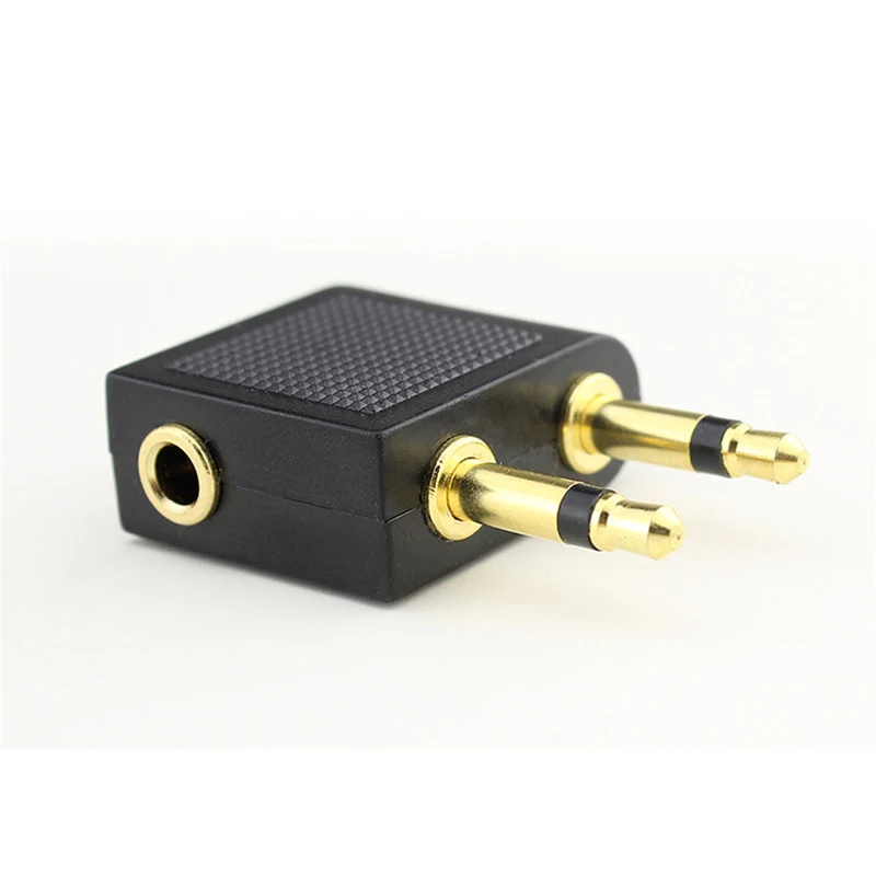 10pcs/lot 3.5mm Jack Airline Airplane Travel Earphone Headphone Headset Audio Adapter audio Converter for |
